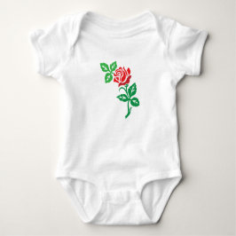 Rode Roos Bloem Ontwerp – Klassieke Bloemenschone Romper