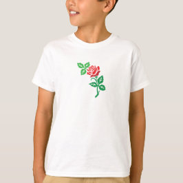 Rode Roos Bloem Ontwerp – Klassieke Bloemenschone T-shirt
