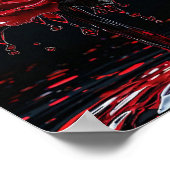 Rode roos bloem poster (Hoek)