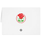 Rode Roos Bloem Rozen Hallo, Liefde, Mis Je (Achterkant Horizontaal)