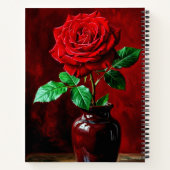 Rode Roos Bloem Schilderij  Notitieboek (Achterkant)