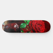 Rode Roos Bloem Schilderij  Persoonlijk Skateboard (Horizontaal)
