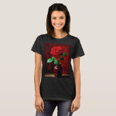 Rode Roos Bloem Schilderij  T-shirt (Voorkant volledig)