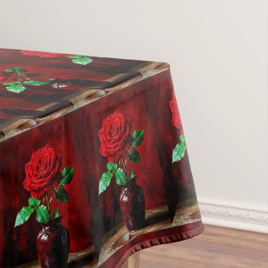 Rode Roos Bloem Schilderij  Tafelkleed (Voorbeeld)