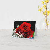 Rode roos bloem Wenskaart Kaart (Gele Bloem)