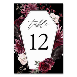 Rode Roos & Bloemen Halloween Kist - Zwart Kaart