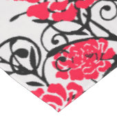 Rode Roos Bloemen Illustratie Patroon Ontwerp Tafelkleed (Gekanteld)