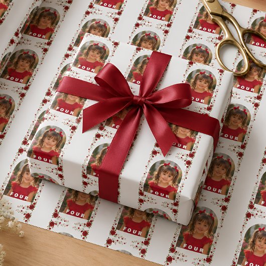 Rode Roos Bloemen Inpakpapier