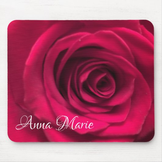 Rode Roos Bloemen Muismat (Voorkant)