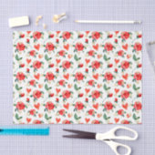 Rode Roos Bloemen (Ontwerp 23 Rode Serie) Tissuepapier (Craft)
