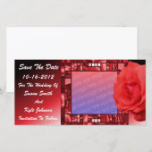 Rode Roos Bloemen Trouwfoto Save The Date (Voorkant / Achterkant)