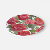 Rode Roos Bloemenfeest Papieren Bordje (Gekanteld)