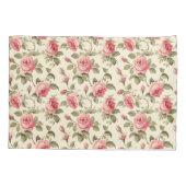 rode roos bloemig kussensloop (Achterkant)