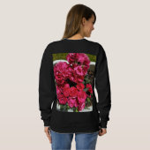 Rode Roos Bloemige Dames Sweatshirt (Achterkant volledig)
