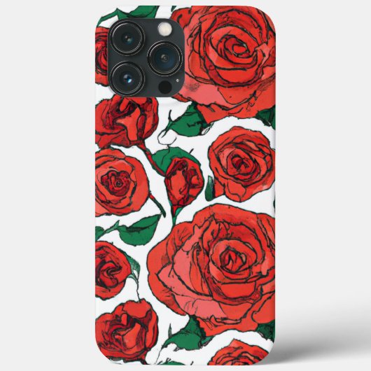 Rode Roos Bloemontwerp #1 Case-Mate iPhone Case (Achterkant)