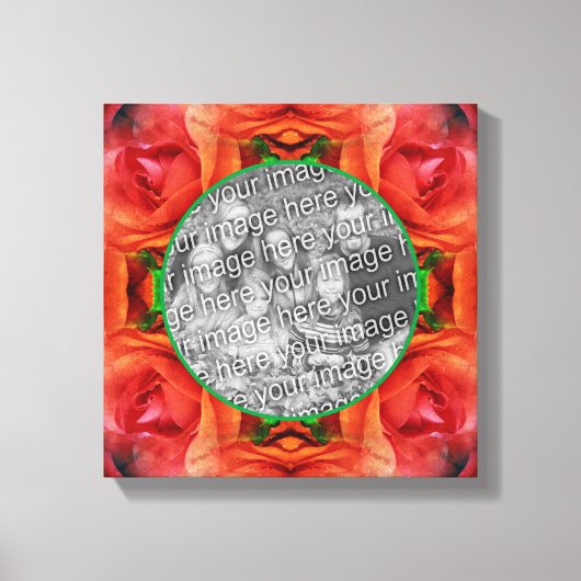 Rode Roos Bloemstuk Maak Je Eigen Foto  Canvas Afdruk (Voorkant)