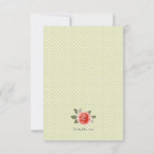 Rode Roos Bloemstuk RSVP Kaartje (Achterkant)