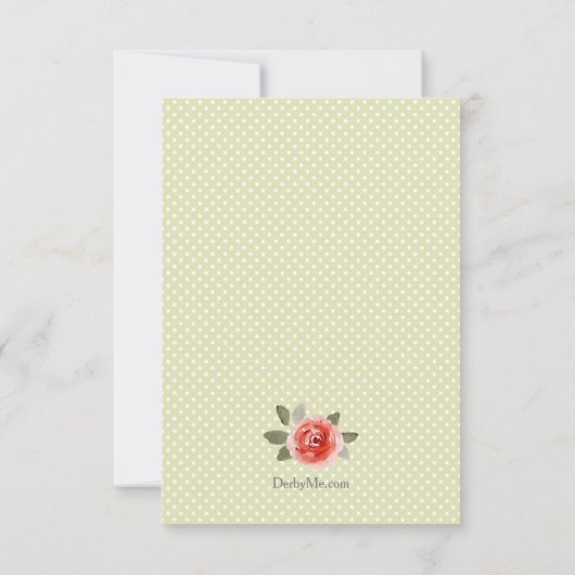 Rode Roos Bloemstuk RSVP Kaartje (Achterkant)