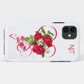 Rode Roos Boeket Foto & Lint Hart Case-Mate iPhone Case (Achterkant (horizontaal))