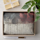 Rode Roos & Botanische Collage Decoupage Tissuepapier (Geschenk)