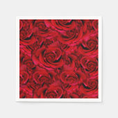 rode roos bruiloft collage servetten (Voorkant)