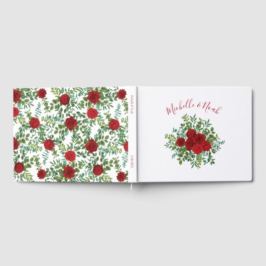 Rode Roos Bruiloft Gastenboek (Volledig)