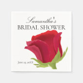 Rode Roos Bruiloft Servetten (Voorkant)