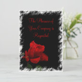 Rode Roos bruiloft uitnodiging (Staand voorkant)