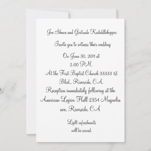 Rode Roos bruiloft uitnodiging (Achterkant)