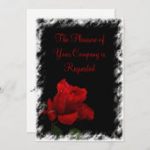 Rode Roos bruiloft uitnodiging (Voorkant / Achterkant)