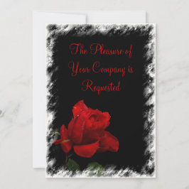 Rode Roos bruiloft uitnodiging