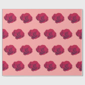 Rode Roos Cadeaupapier (Vlak)