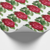 Rode roos cadeaupapier (Hoek)
