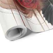 Rode Roos Cadeaupapier (Rol Hoek)