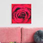 Rode Roos Canvas Afdruk (Insitu (Woonkamer))