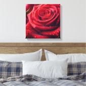 Rode roos - canvas afdruk (Insitu (Slaapkamer))