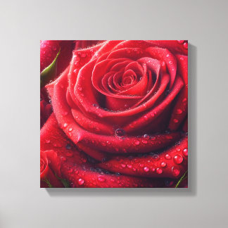 Rode roos - canvas afdruk