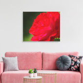 Rode Roos - Canvas Afdruk (Insitu (Woonkamer))