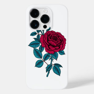 Rode roos Case-Mate iPhone 14 pro hoesje