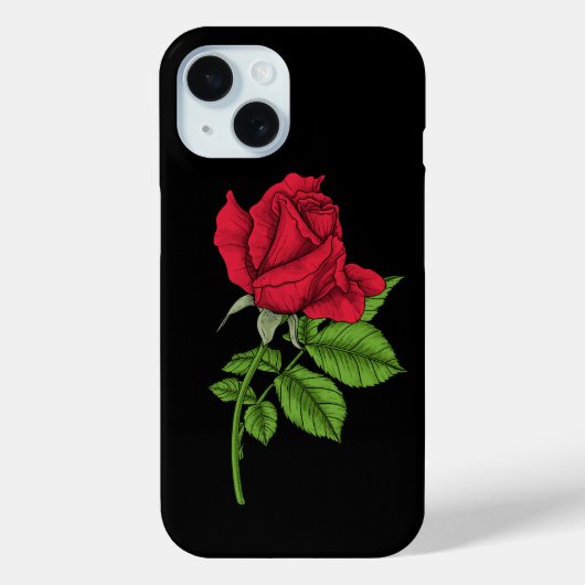 Rode roos Case-Mate iPhone case (Achterkant)