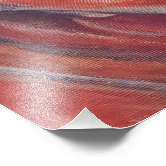 Rode roos centrum foto afdruk (Hoek)