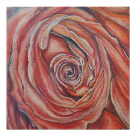 Rode roos centrum perfect poster