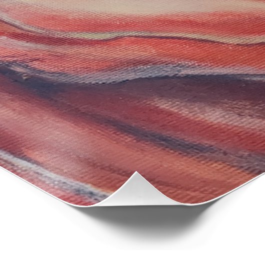 Rode roos centrum perfect poster (Hoek)