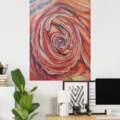 Rode roos centrum poster (Thuiskantoor)