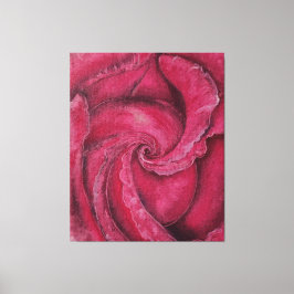 Rode roos close-up canvas afdruk