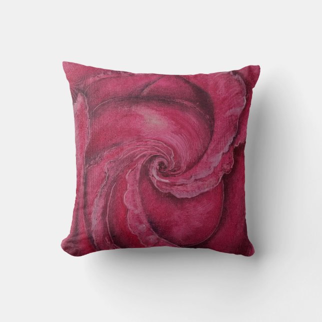 Rode roos close-up kussen (Voorkant)