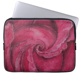 Rode roos close-up laptop sleeve
