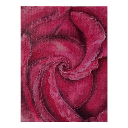 Rode roos close-up perfect poster (Voorkant)