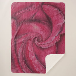 Rode roos close-up sherpa deken