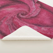 Rode roos close-up sherpa deken (3/4)